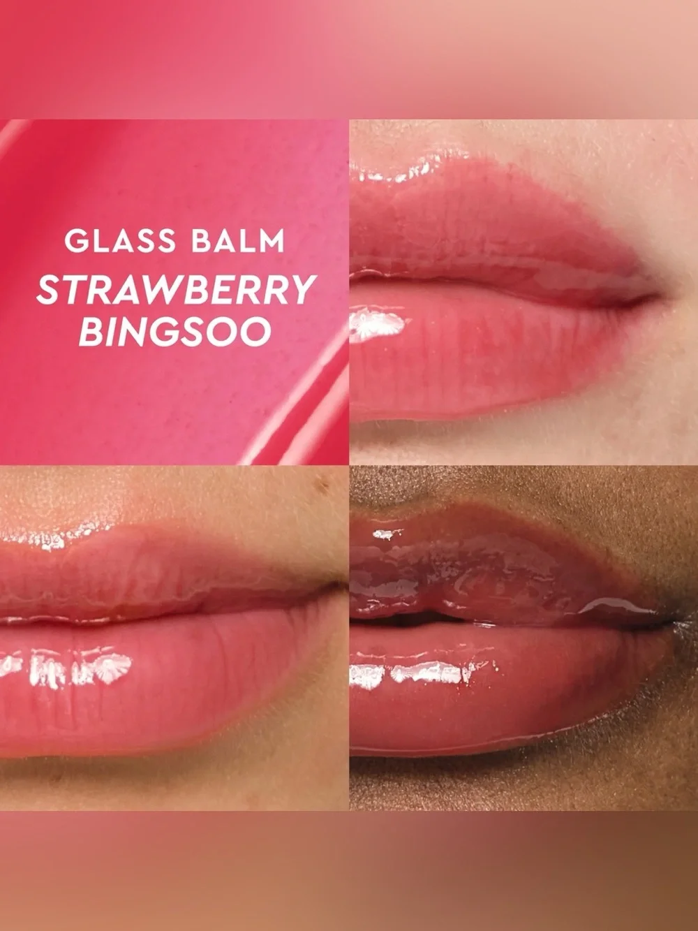 GLOW RECIPE GLASS BALM LIP TREATMENT- STRAWBERRY BINGSOO